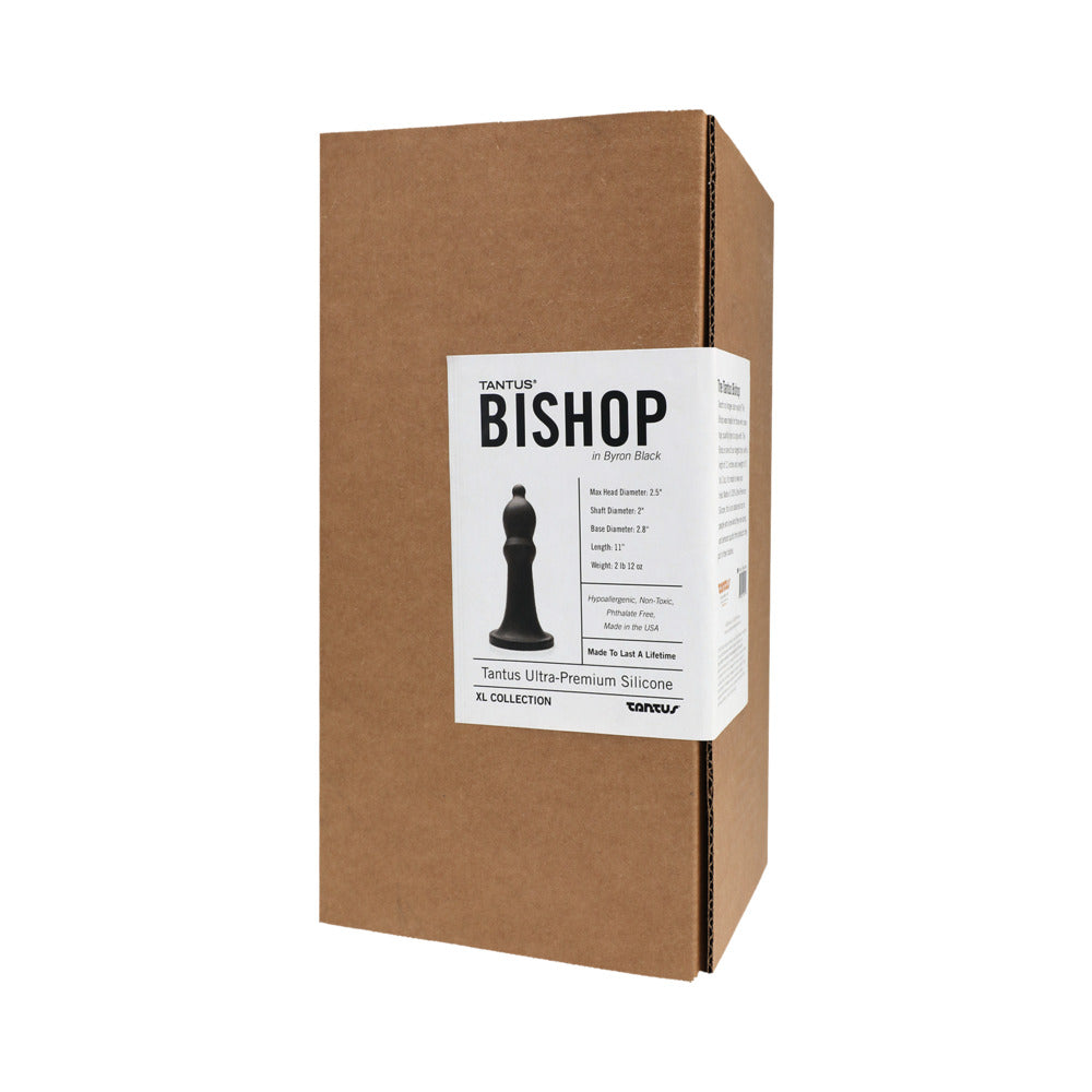 Tantus Bishop Dildo Onyx – XL Silicone Dildo for Advanced Users – Black