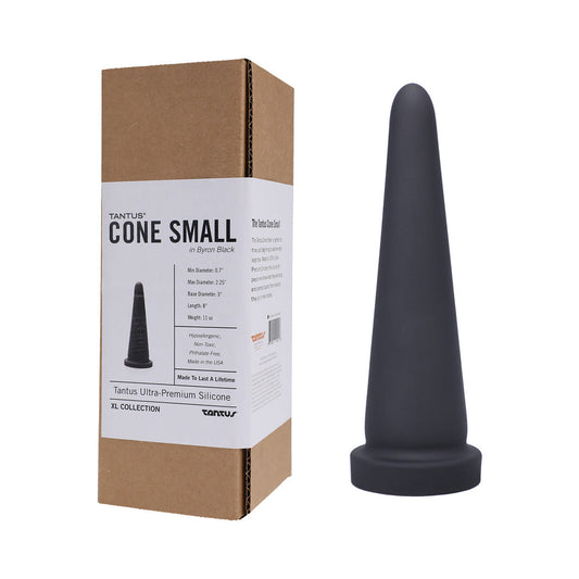Tantus Cone Small Dildo – Black – Ultra-Premium Silicone