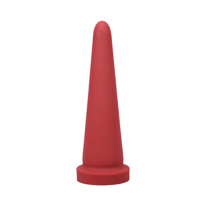 Tantus Cone Small Dildo - Ruby - 10.7 Inch Length, 4 Inch Max Diameter