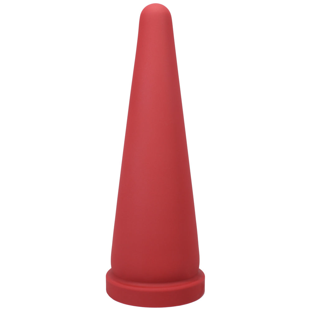 Tantus Cone Large Dildo - Ruby Red - 10.7 Inch Length