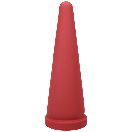 Tantus Cone Large Dildo - Ruby Red - 10.7 Inch Length