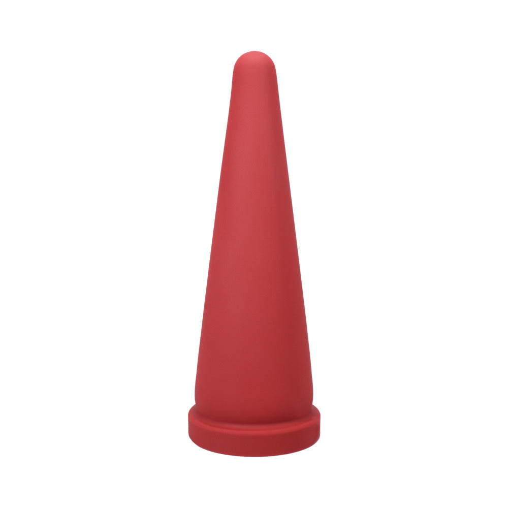 Tantus Cone Large Dildo - Ruby Red - 10.7 Inch Length