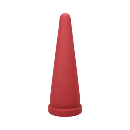 Tantus Cone Large Dildo - Ruby Red - 10.7 Inch Length