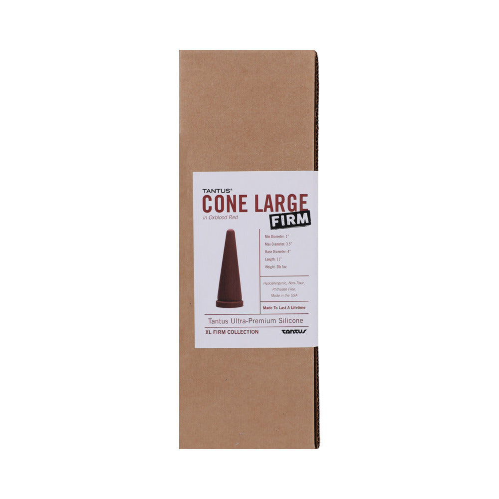 Tantus Cone Large Firm Dildo – Wine Red