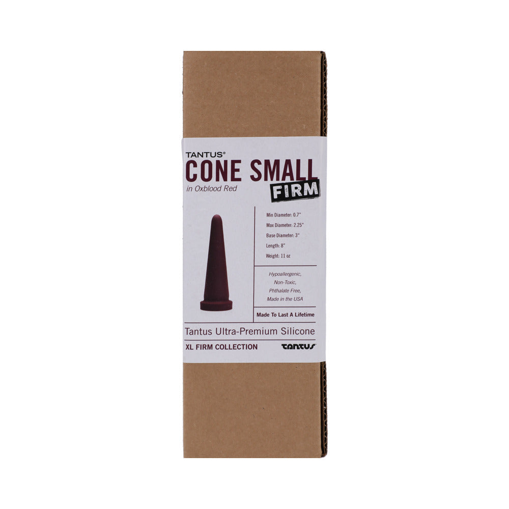 Tantus Cone Small Firm Dildo – Garnet, 10.7" Length, 4" Max Diameter