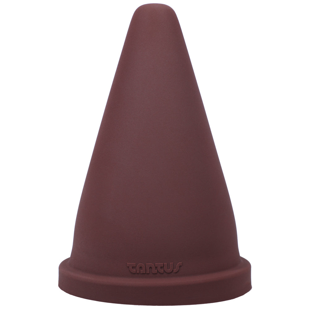 Tantus Cone Squat Firm Dildo – Garnet Color – 5-Inch Diameter Stretch