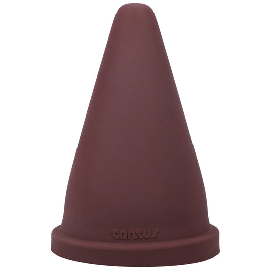 Tantus Cone Squat Firm Dildo – Garnet Color – 5-Inch Diameter Stretch