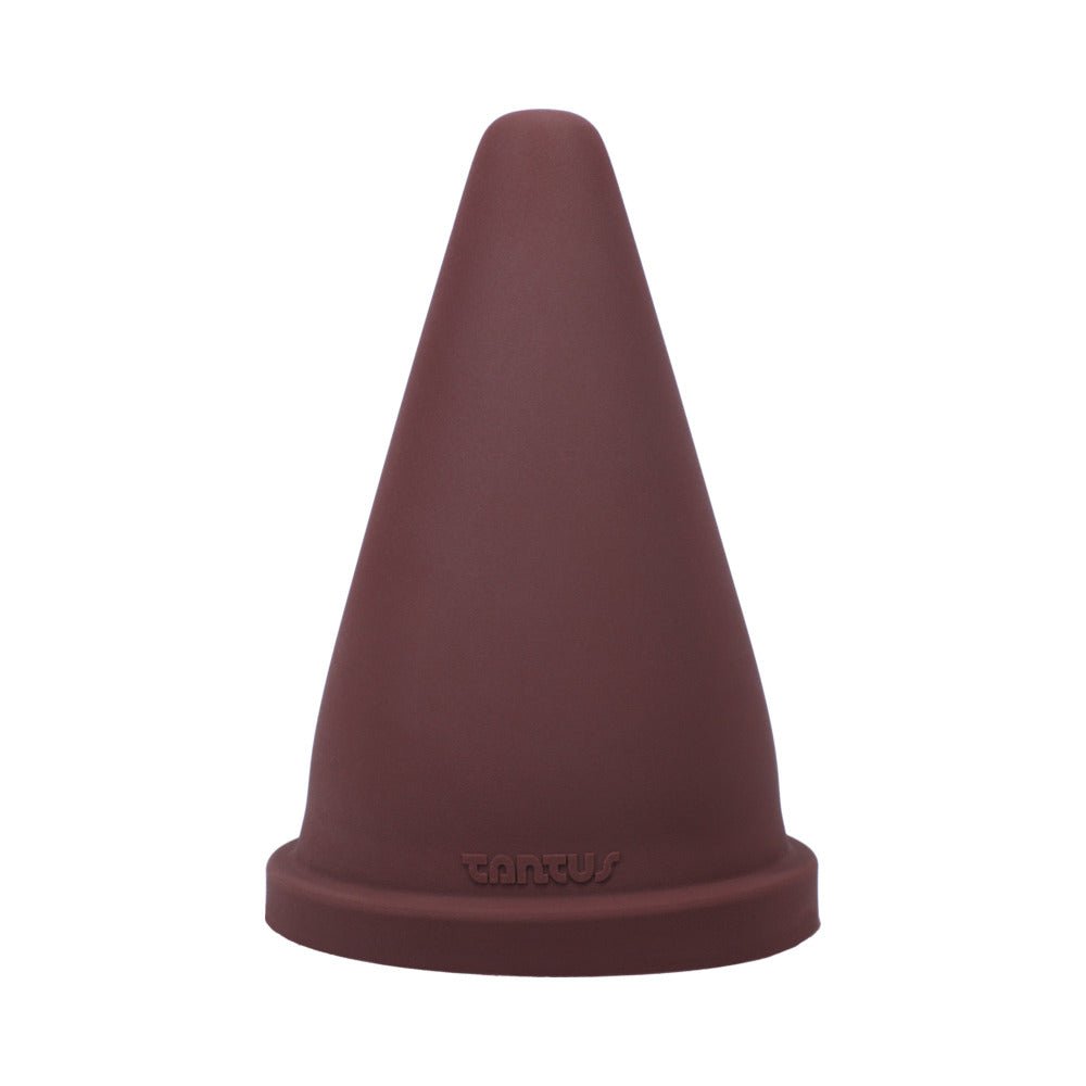 Tantus Cone Squat Firm Dildo – Garnet Color – 5-Inch Diameter Stretch