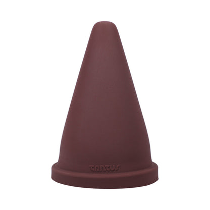 Tantus Cone Squat Firm Dildo – Garnet Color – 5-Inch Diameter Stretch