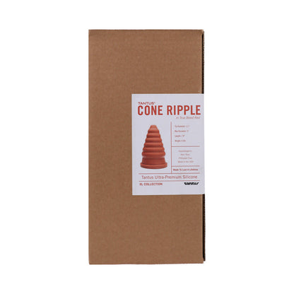 Tantus Cone Ripple Dildo – Advanced Stretch Design – Ruby