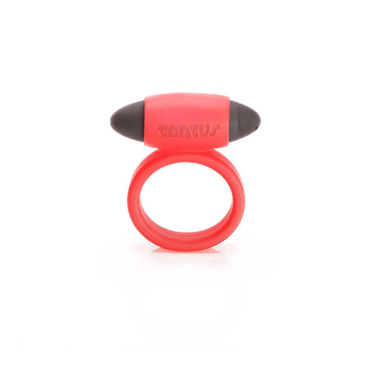 Tantus Super Soft Vibrating Cockring - Red - Waterproof Silicone