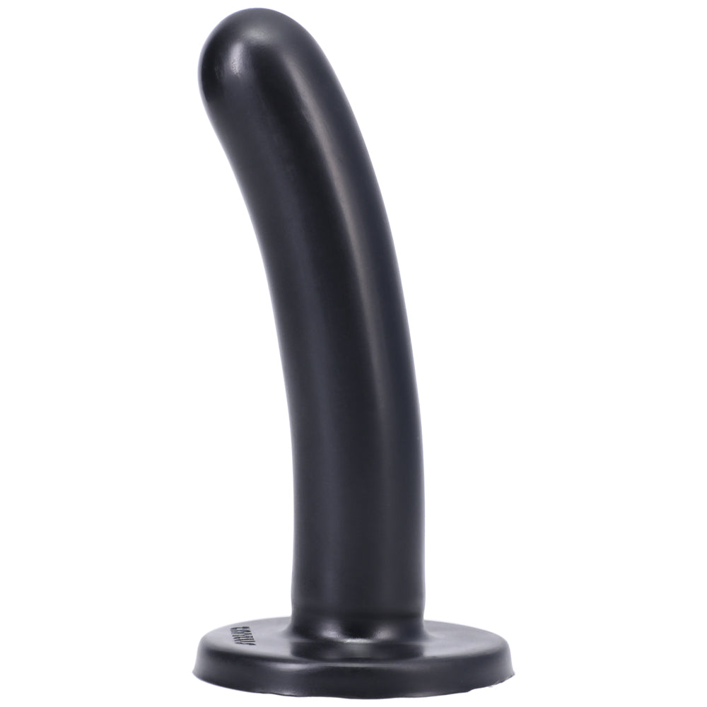 Tantus Silk Medium Dildo – Black – Silicone – Harness Compatible