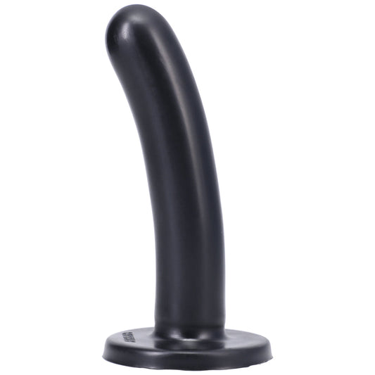 Tantus Silk Medium Dildo – Black – Silicone – Harness Compatible