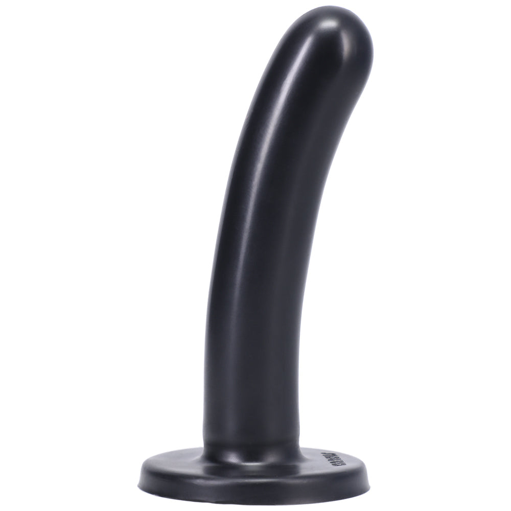 Tantus Silk Medium Dildo – Black – Silicone – Harness Compatible