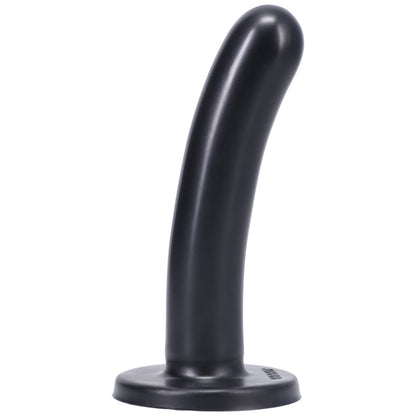 Tantus Silk Medium Dildo – Black – Silicone – Harness Compatible