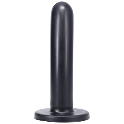 Tantus Silk Medium Dildo – Black – Silicone – Harness Compatible