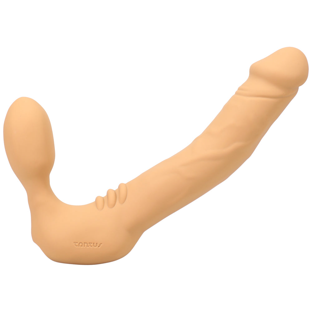 Tantus Real Strapless Vibrating Strap-On Dildo – Vanilla/Ivory/Beige