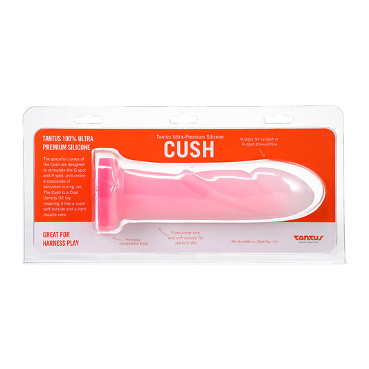 Tantus Cush O2 Dual Density G-Spot Dildo - Rose Quartz