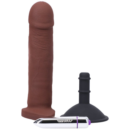 Tantus Alan O2 Dual Density Vibrating Dildo Kit – Espresso