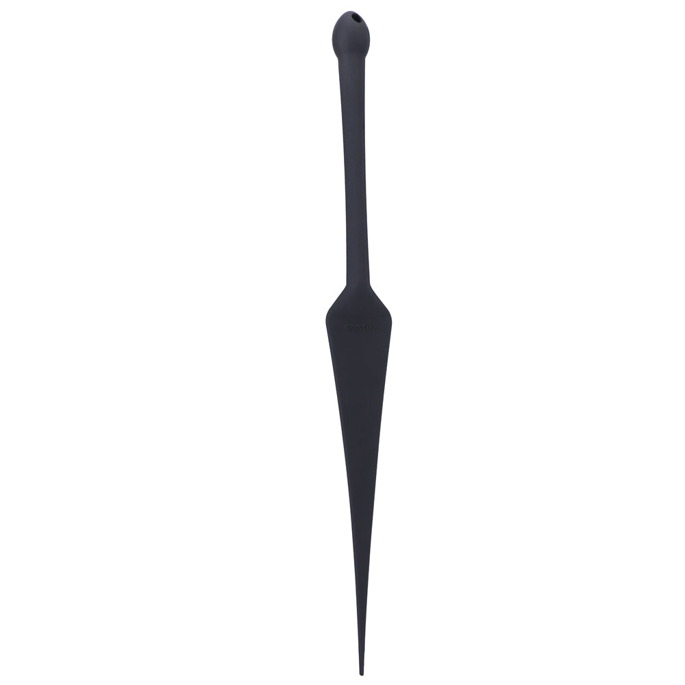 Tantus Dragon Tail Silicone Paddle – Black – Impact Play Tool