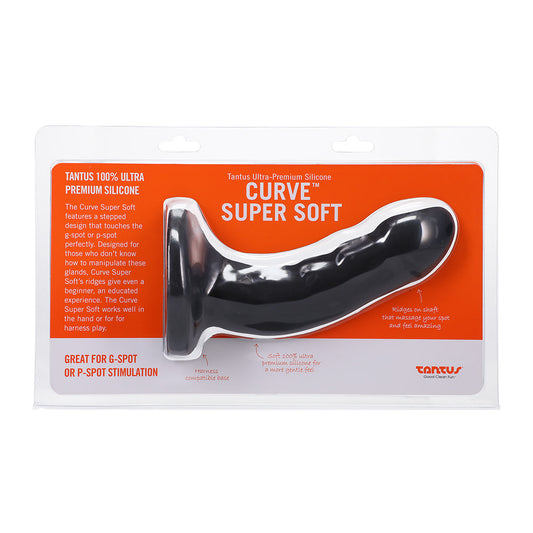 Tantus Curve Super Soft G-Spot Dildo – Black