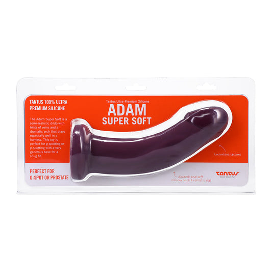 Tantus Adam Super Soft Semi-Realistic Dildo – Wine Red