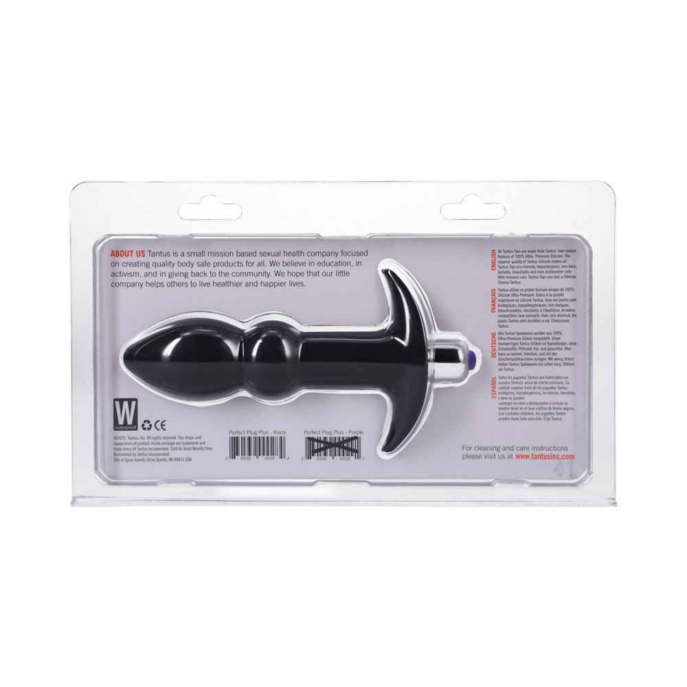Tantus Perfect Plug Plus Vibrating Anal Plug – Black