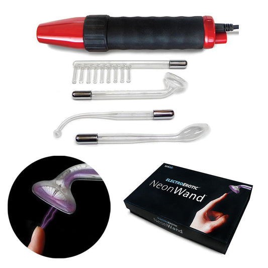 Kinklab Neon Wand Red Handle/Purple Electrode - Electrical Sensation Device