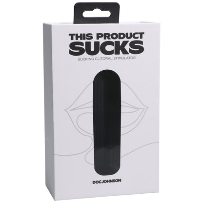 Doc Johnson This Product Sucks Sucking Clitoral Stimulator - Rechargeable - Black