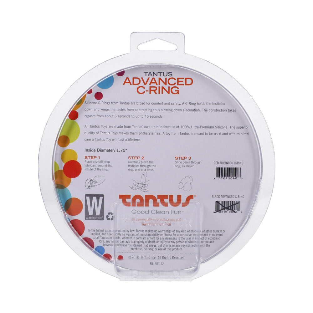 Tantus Advanced C-Ring 1.75 in. Silicone C-Ring – Crimson