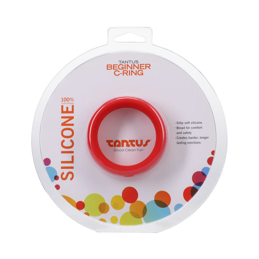 Tantus Beginner C-Ring 2 in. Silicone Ring - Crimson