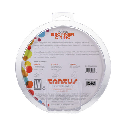 Tantus Beginner C-Ring 2 in. Silicone Ring - Crimson