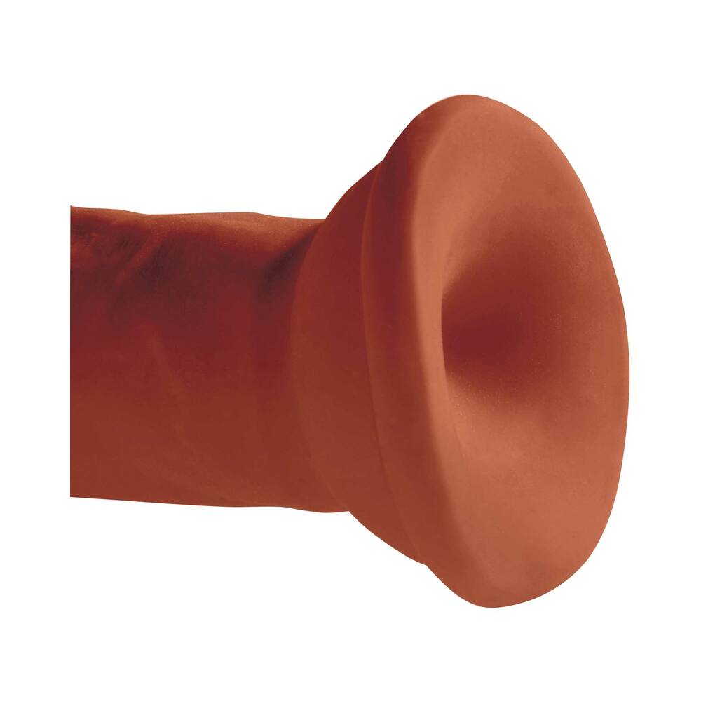 King Cock Plus 6 in. Triple Density Cock - Realistic Dildo with Suction Cup - Brown