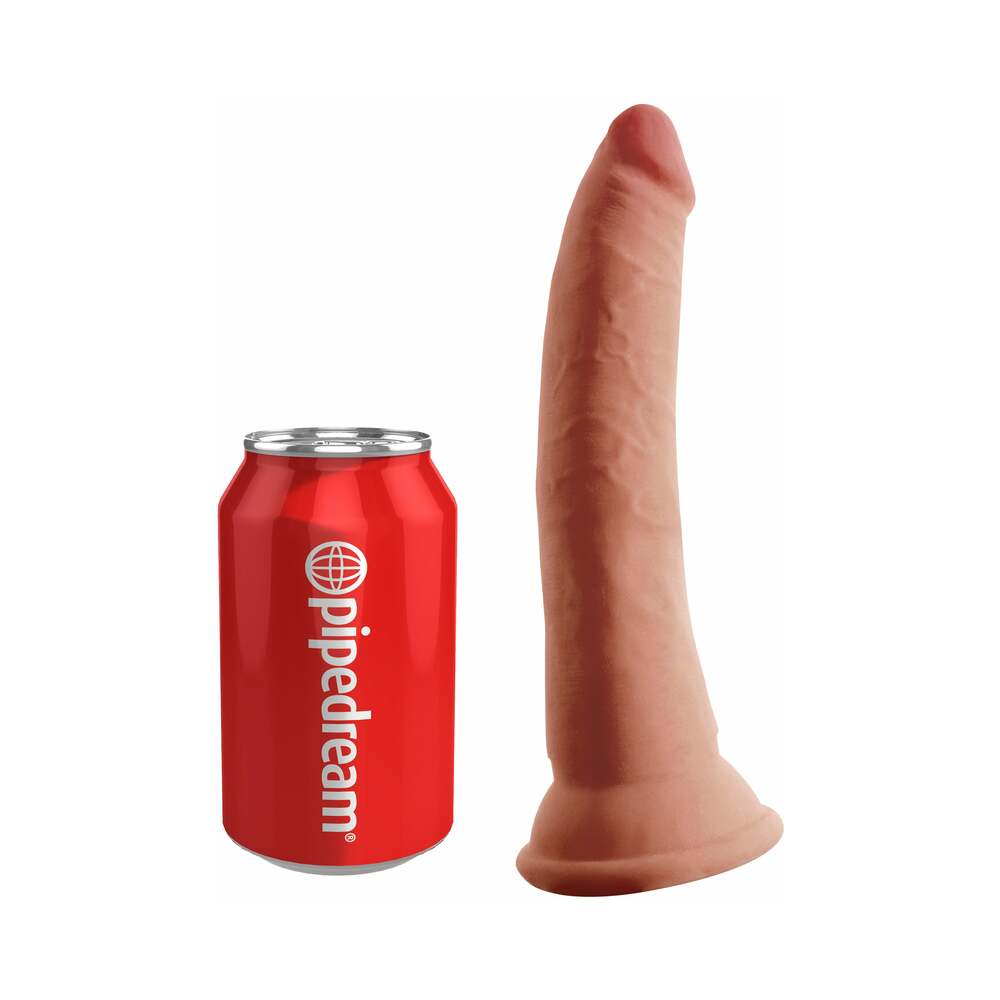Pipedream King Cock Plus 7 in. Triple Density Cock with Suction Cup – Tan