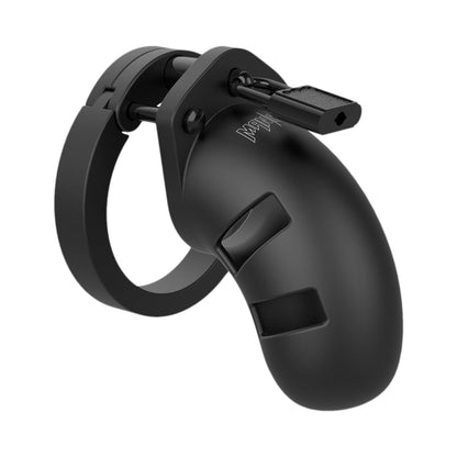 Shots ManCage Model 20 Adjustable Silicone Chastity Cock Cage - Black