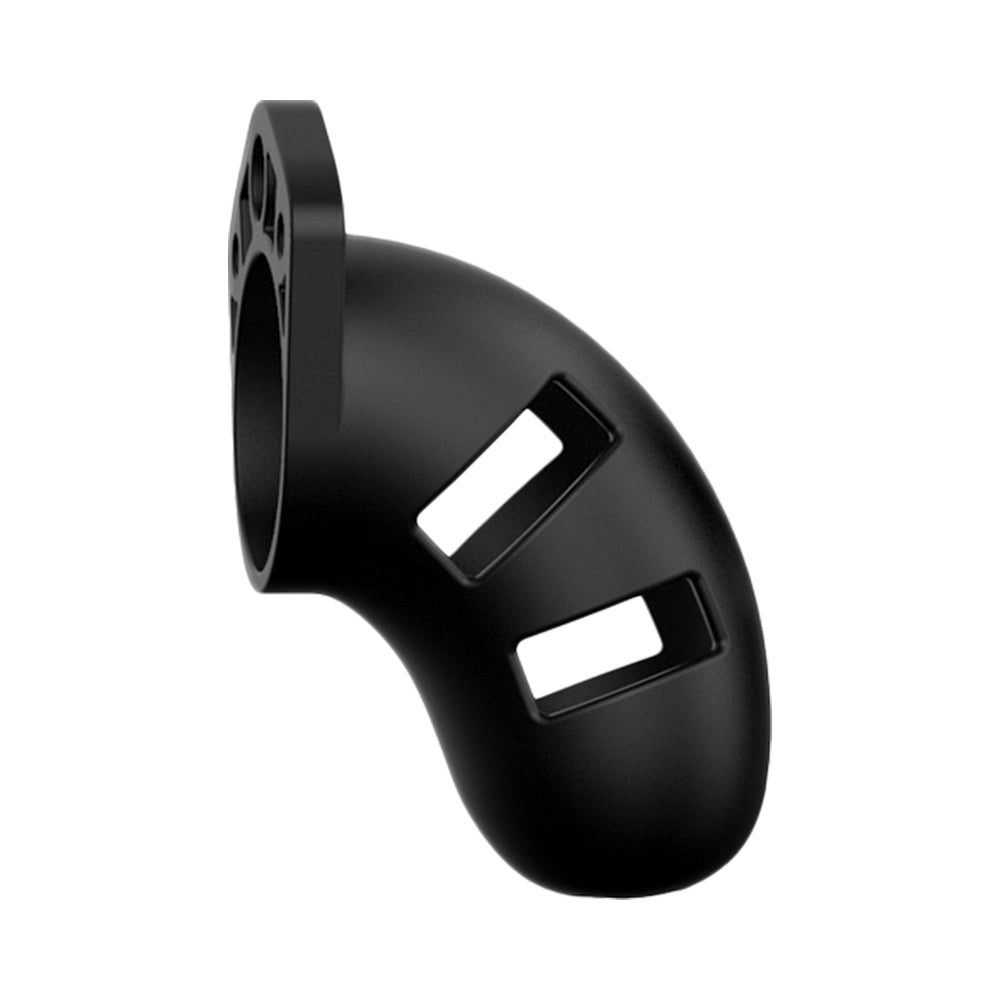 Shots ManCage Model 20 Adjustable Silicone Chastity Cock Cage - Black