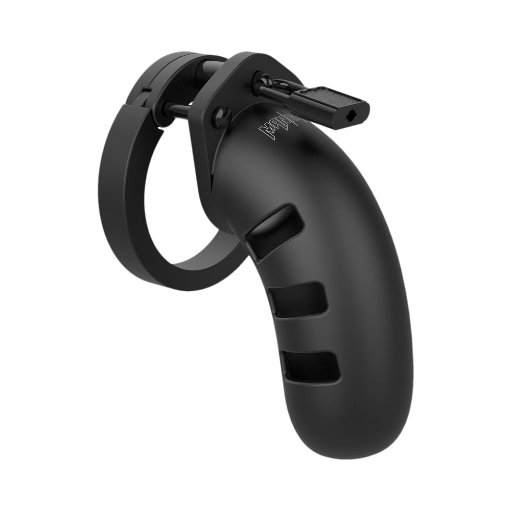 Shots ManCage Model 21 Adjustable Silicone Chastity Cock Cage – Black