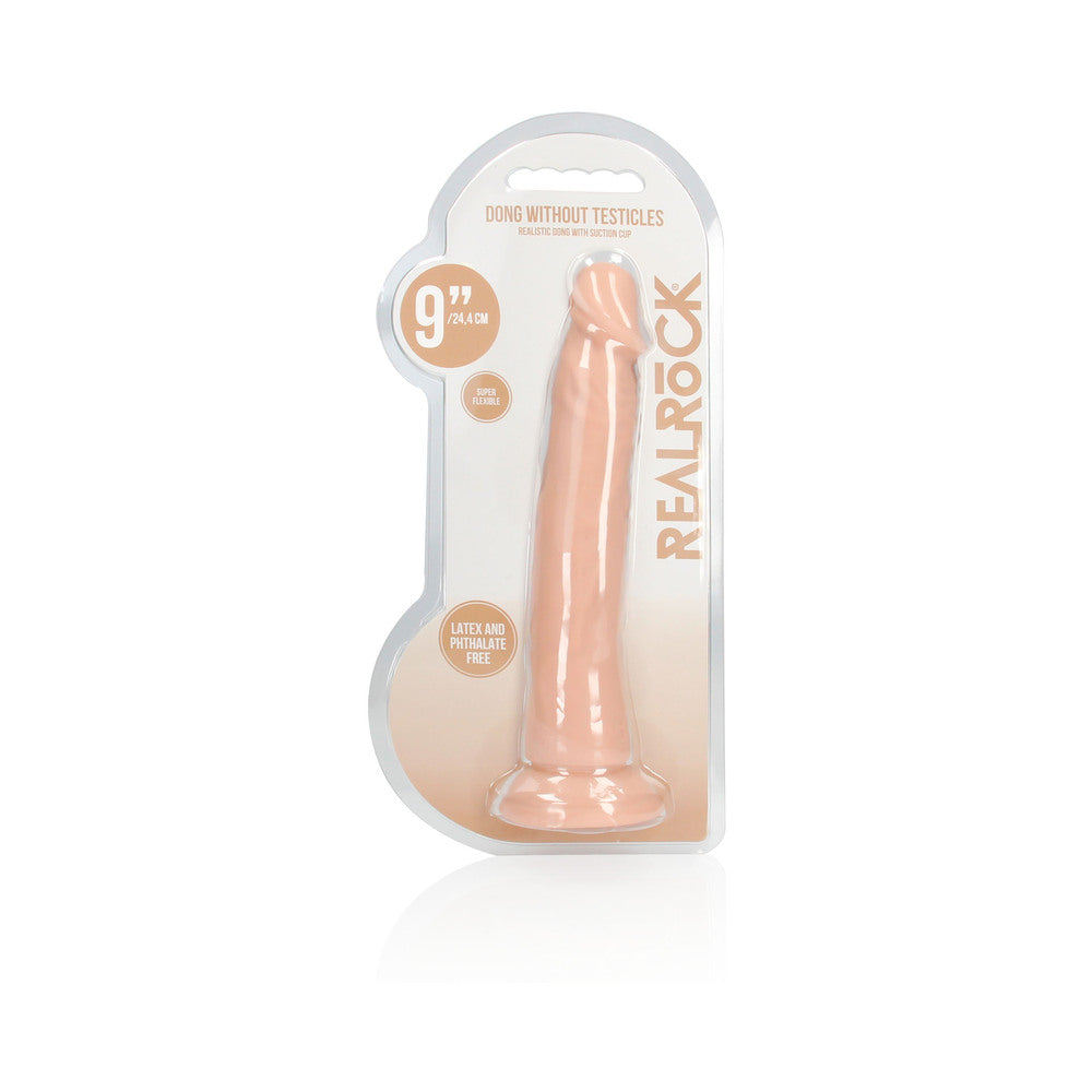 RealRock 9 in. Dildo with Suction Cup – Beige