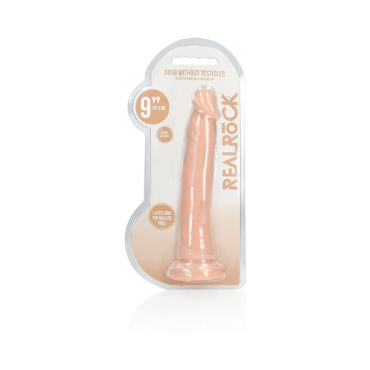 RealRock 9 in. Dildo with Suction Cup – Beige