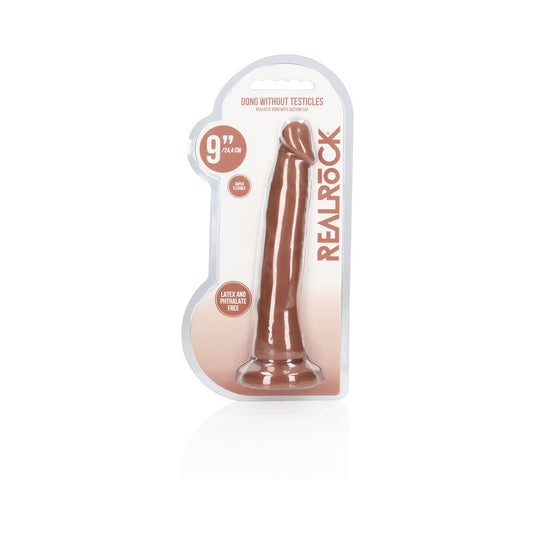RealRock 9 in. Realistic Dildo with Suction Cup – Tan