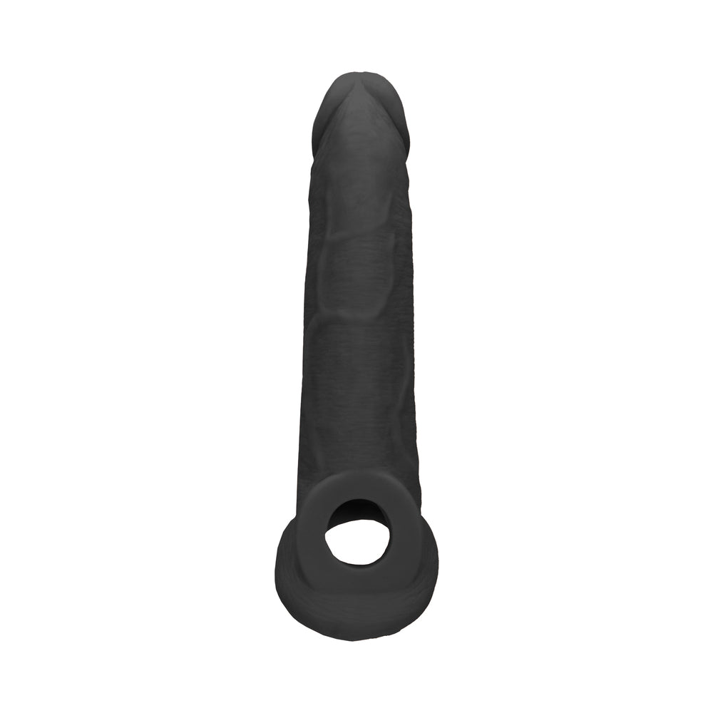 RealRock 9 in. Penis Sleeve Extender Sling – Black
