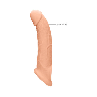 RealRock 9 in. Penis Sleeve Extender Sling - Beige
