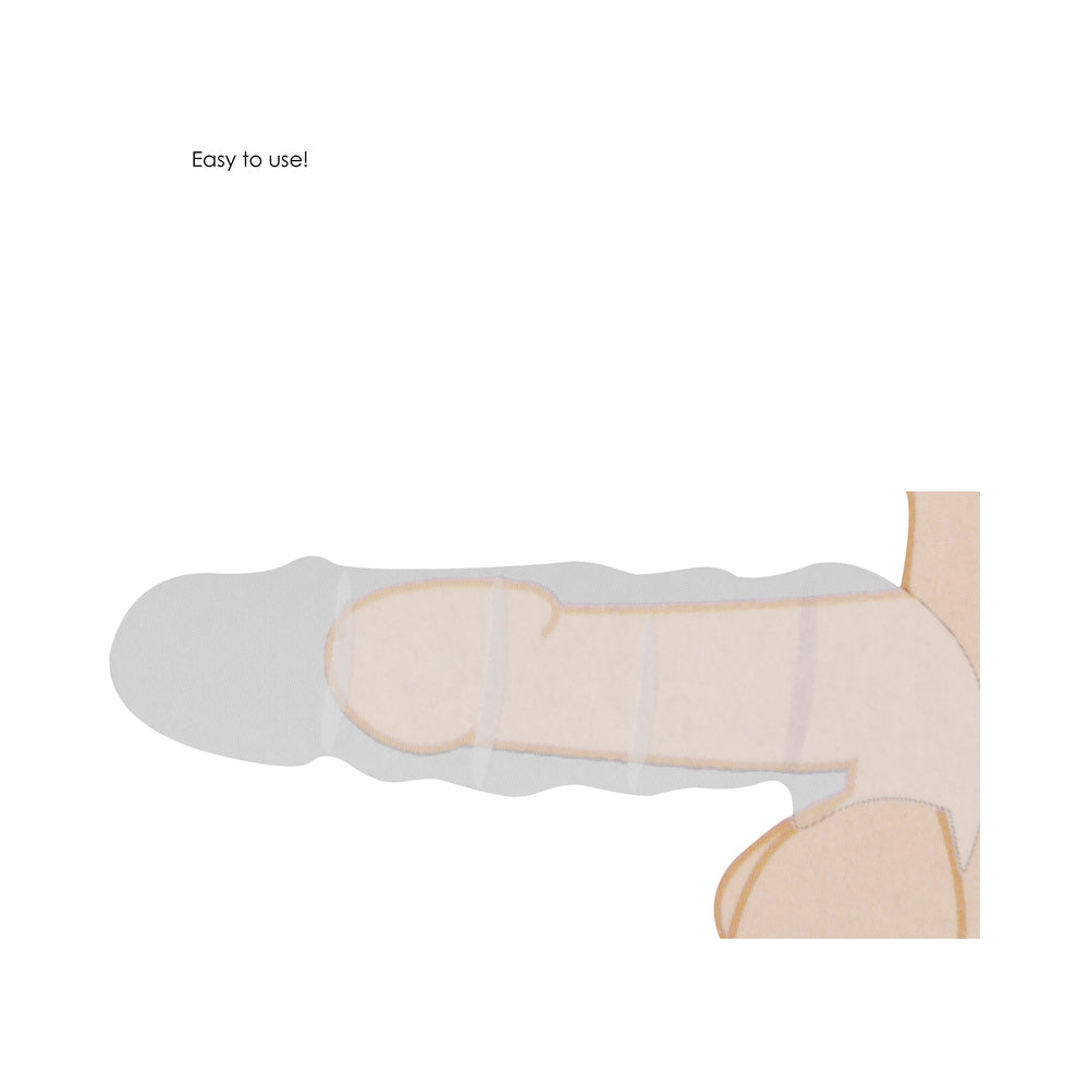 RealRock 9 in. Penis Sleeve Extender Sling - Beige
