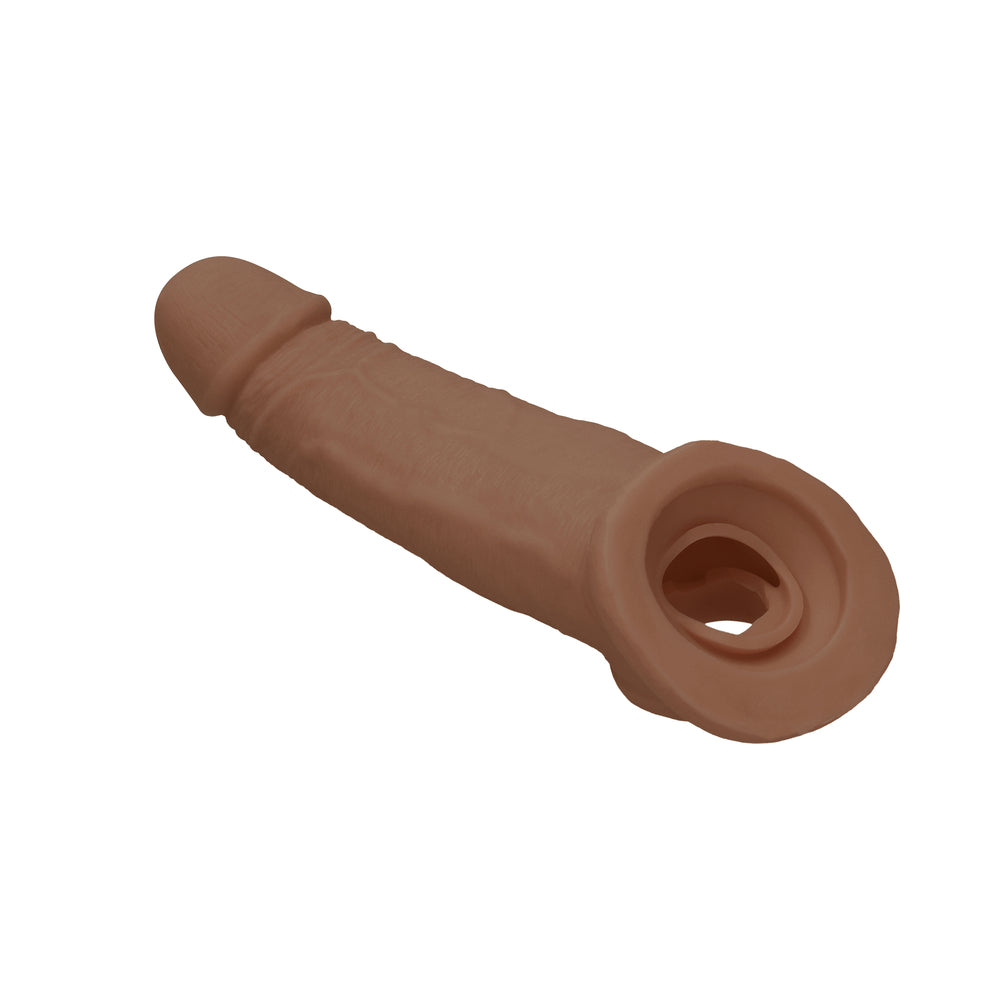 RealRock 9 in. Penis Sleeve Extender Sling - Tan