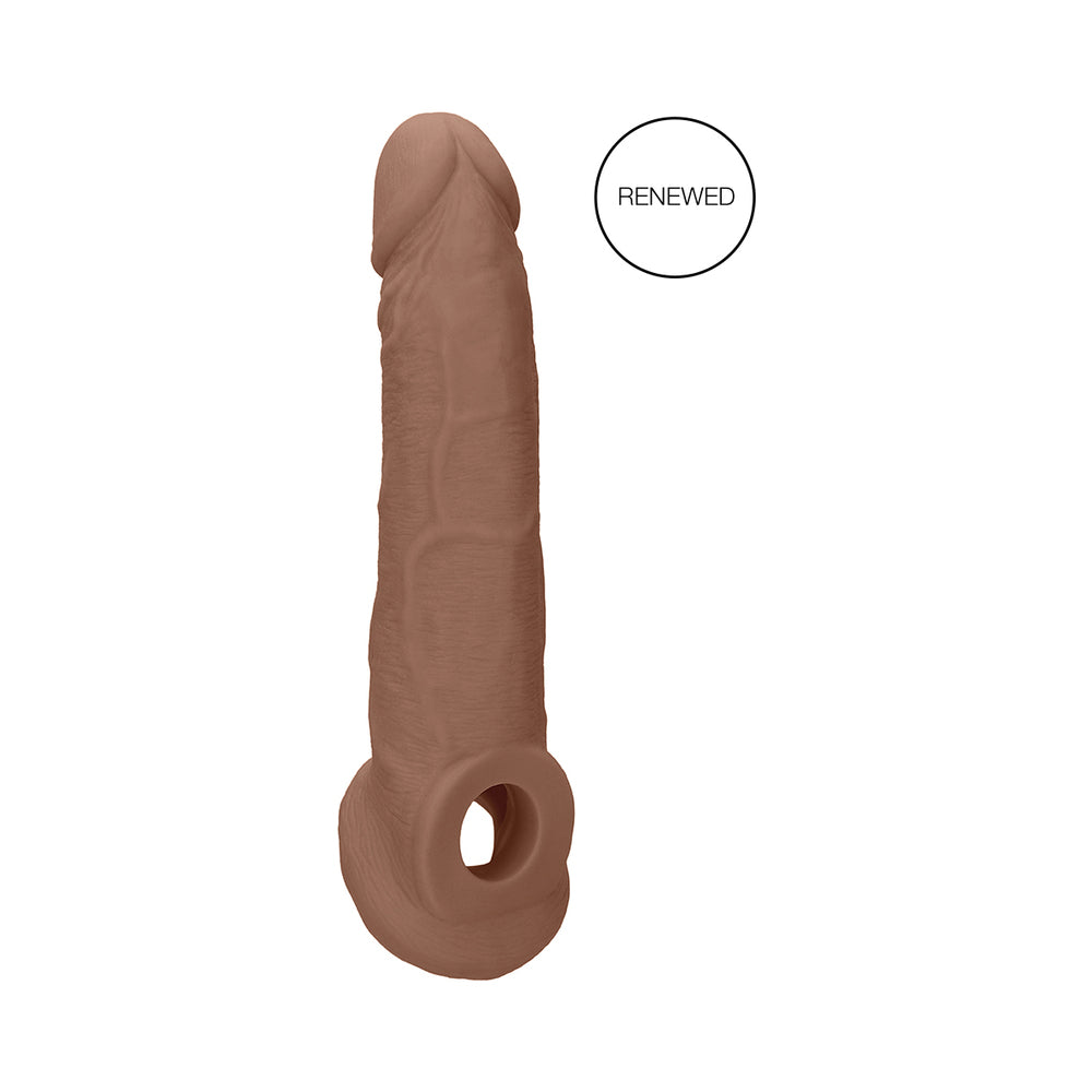 RealRock 9 in. Penis Sleeve Extender Sling - Tan
