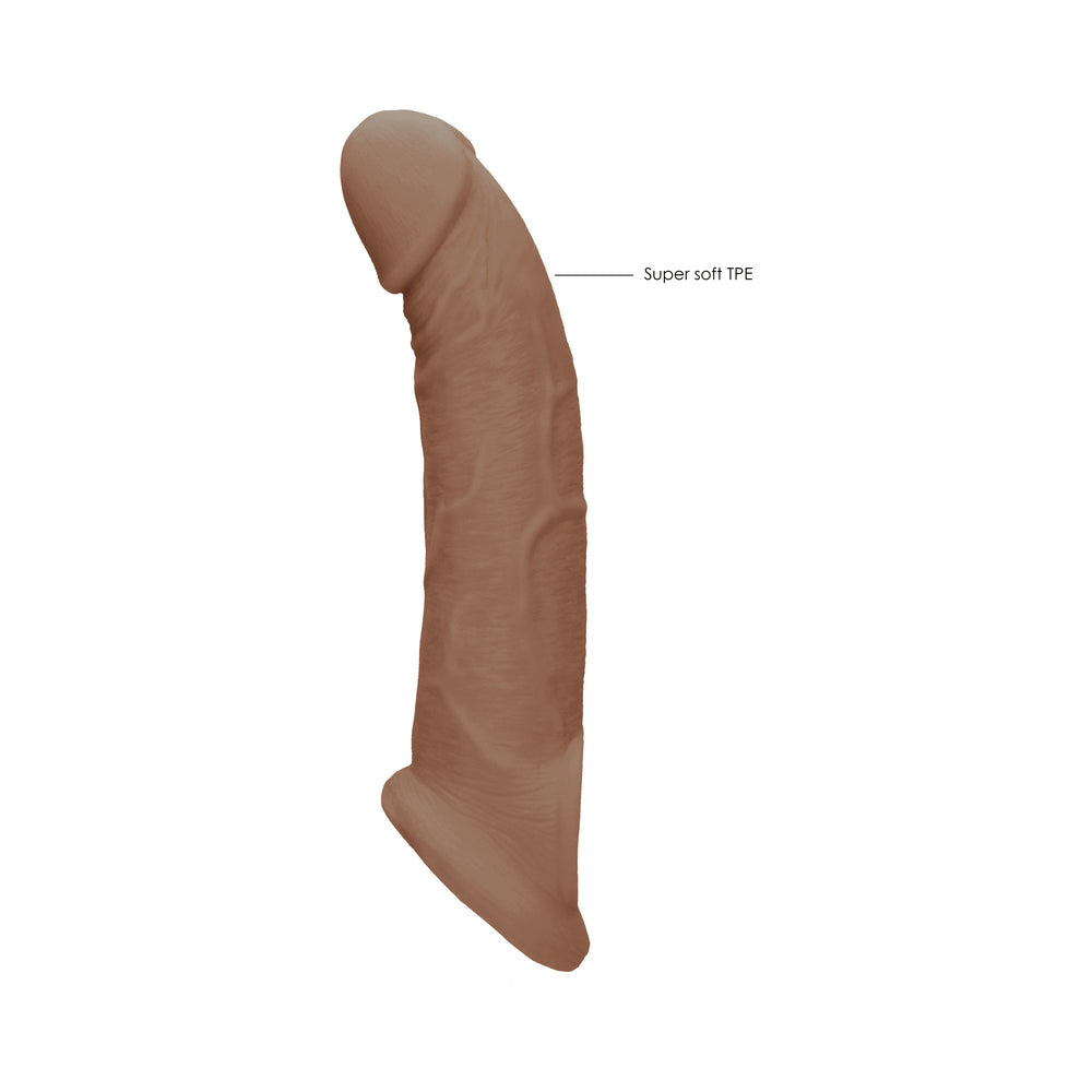 RealRock 9 in. Penis Sleeve Extender Sling - Tan