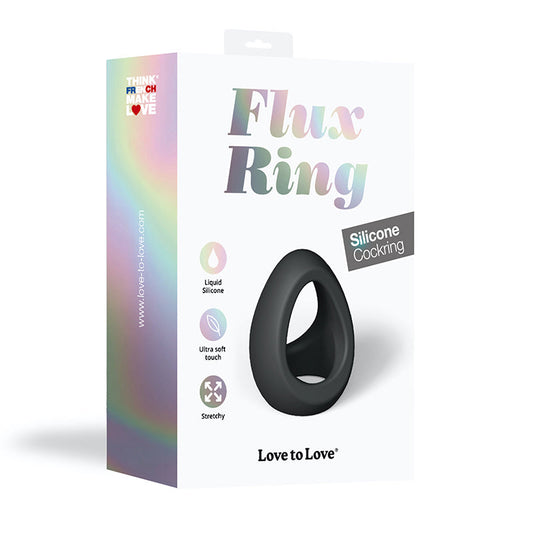 Love to Love Flux Ring Double Cockring – Black