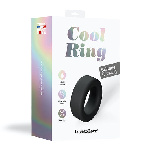 Love to Love Cool Ring Silicone Cockring – Black