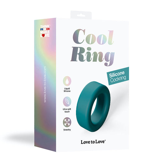Love to Love Cool Ring Silicone Cockring – Petrol Blue – Multi-Use Flexible Design
