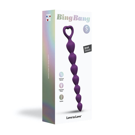 Love to Love Bing Bang Silicone Anal Beads – Purple – Small